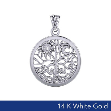 Celtic Tree of Life 14K White Gold Pendant WTP3109 - Jewelry